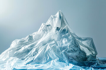 Mountain is made from plastic trash, environment pollution concept