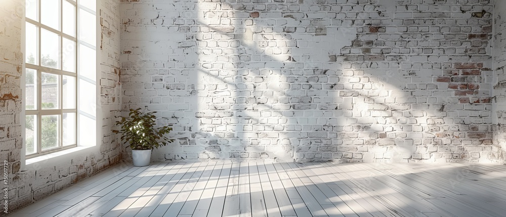 Poster a high-resolution image of white bricks