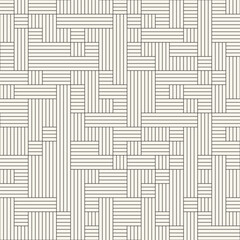 Vector seamless pattern. Repeating geometric elements. Stylish monochrome background design. - 750519131