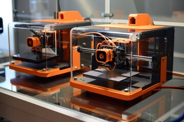 Fototapeta premium 3D printer, a hobby, but for many the future is to be able to manufacture everything yourself with Generative AI