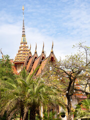 Rooftops of Wat Chalong, the biggest buddhist temple in Phuket, Thailand