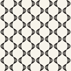 Vector seamless pattern. Repeating geometric elements. Stylish monochrome background design. - 750520501