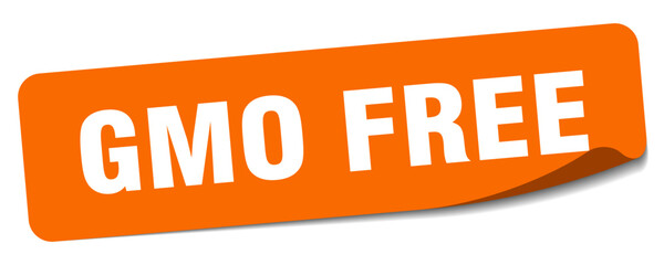 gmo free sticker. gmo free label - obrazy, fototapety, plakaty