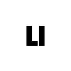 Fototapeta premium Letter L and I, LI logo design template. Minimal monogram initial based logotype.