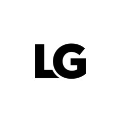 Letter L and G, LG logo design template. Minimal monogram initial based logotype.