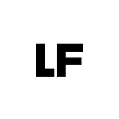 Obraz premium Letter L and F, LF logo design template. Minimal monogram initial based logotype.