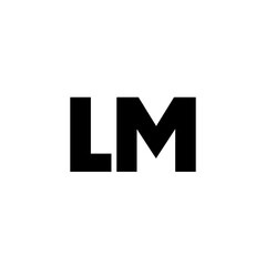 Letter L and M, LM logo design template. Minimal monogram initial based logotype.