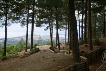 Preserved trenches at Lone Pine, Anzac Cove, Gallipoli 