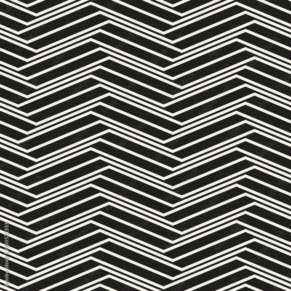 Wall mural vector seamless pattern. repeating geometric elements. stylish monochrome background design.