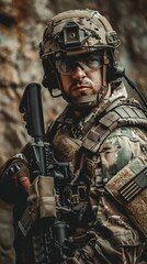 Soldier in camouflage - obrazy, fototapety, plakaty