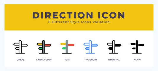 Obraz premium Direction icon for websites and apps. vector illustration