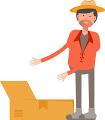 Farmer Character Opening Box
