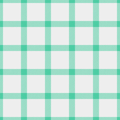 Teenager pattern textile texture, customized vector seamless check. Cute background tartan plaid fabric in teal and white colors.