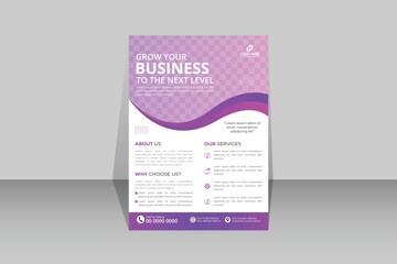 modern flyer Brochure Template vector design, Annual business, Poster, Corporate Presentation, Portfolio, Flyer, layout modern with gradient red color size A4. white background. space for photo