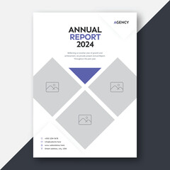 Brochure cover design template or annual report flyer cover for orporate business agency