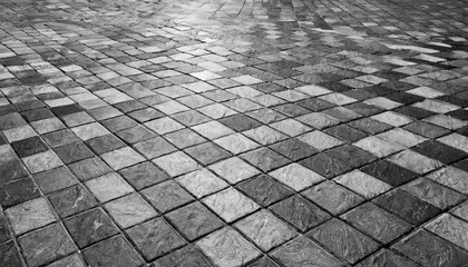 tile floor pattern background in black and white