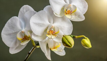 Naklejka na ściany i meble delicate white orchid