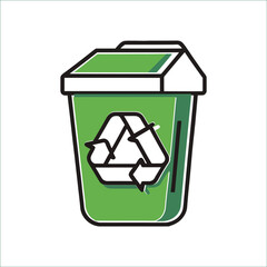 Recycle bin icon vector isolated. Trash bin icon
