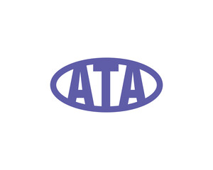 ATA logo design vector template
