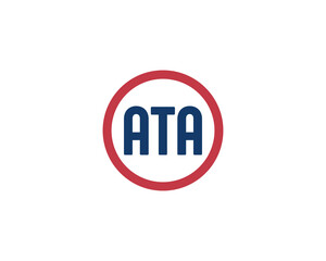 ATA logo design vector template