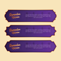 Ramadan Kareem islamic banner template