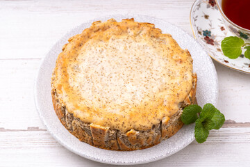 りんごと紅茶のチーズケーキ