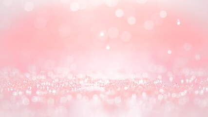 Abstract Pink bokeh defocus glitter blur background.
