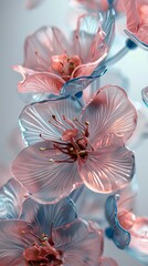 flores de cristal delicadas