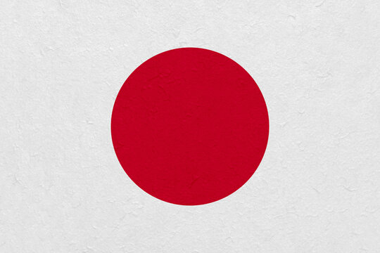 Japanese Paper Texture Background with Japanese Flag