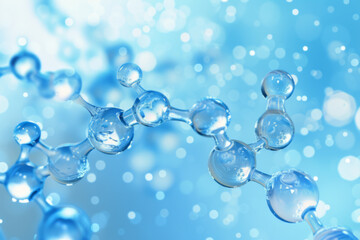 Hyaluronic Acid Molecules in Hydration Concept - 750537128