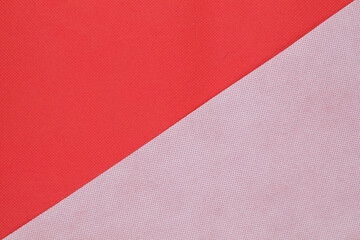 Fototapeta premium red and white background texture, closeup detail of color fabric texture, background and texture for design with copy space.