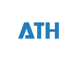 ATH logo design vector template