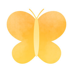 シンプルな黄色の蝶々