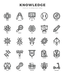 Knowledge Lineal icons. Vector Lineal illustration.