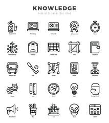 Knowledge. Lineal icons Pack. vector illustration.