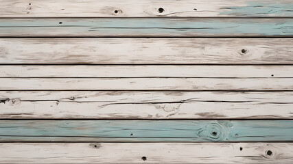 Obraz premium Weathered, whitewashed coastal wooden plank texture.