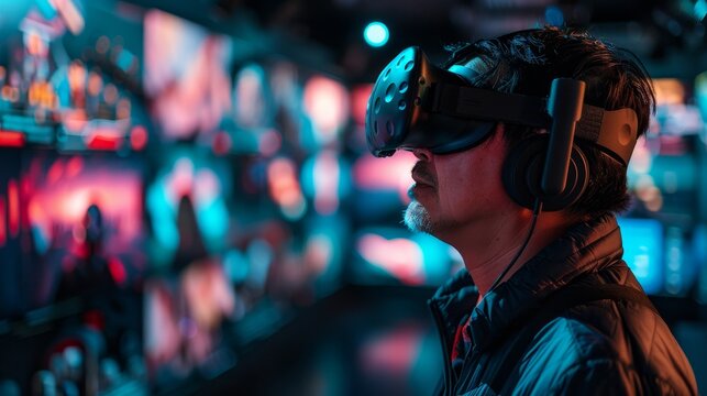 immersive virtual reality experience enabled by the high bandwidth of fiber optics and 5G technology