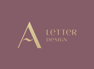 Letter A logo icon design. Classic style luxury monogram.