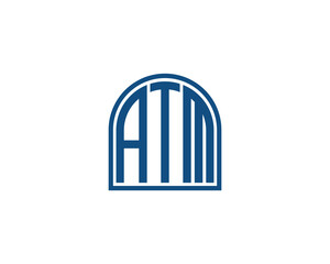 ATM logo design vector template