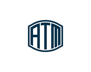 ATM logo design vector template