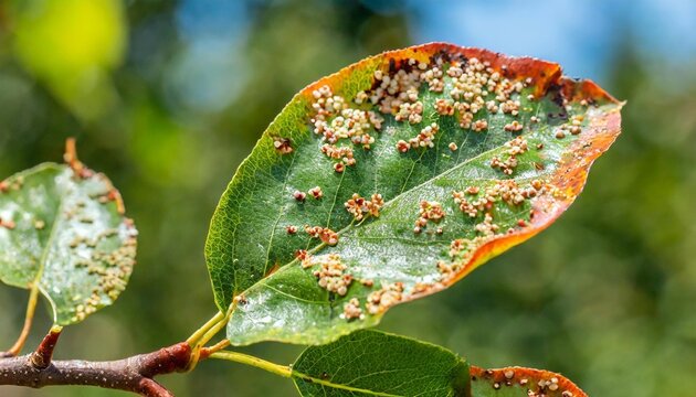 rust disease on pear leaves gymnosporangium sabinae