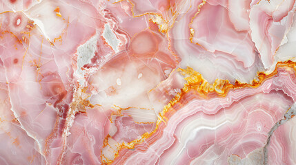 A pink and white marble with pink and orange colors