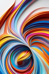 A background wallpaper of abstract art patterns image of a colorful swirl of paint,  a 3d image.