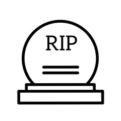 tombstone icon vector with simple design