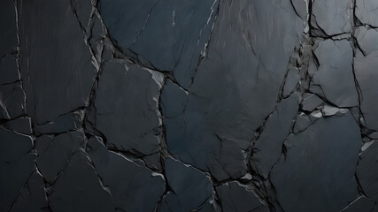 Abstract dark blue stone marble wall concrete texture backdrop background anthracite panorama. Blackboard blank dirty chalkboard Panorama dark grey blue slate background or texture - obrazy, fototapety, plakaty