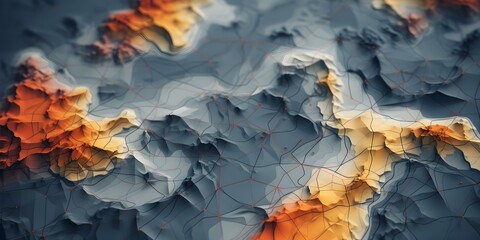 Topographic Terrain Map: A Stunning Display of Sapphire Colored Beauty. Concept Nature Photography, Adventure Travel, Landscape Art, Outdoor Exploration - obrazy, fototapety, plakaty