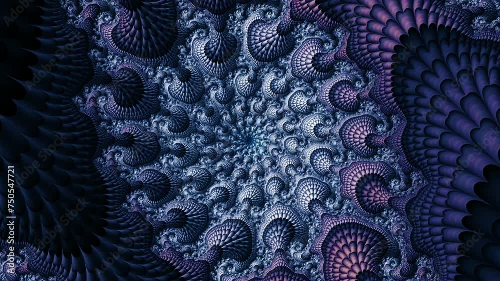 Wall mural 4k abstract multicolored motion graphics background. fractal sequence patterns 3d. for yoga or clubs