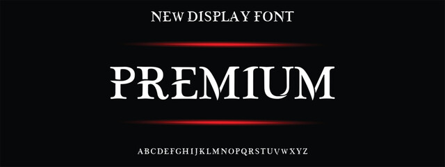 Premium Minimal modern alphabet fonts. Typography minimalist urban digital fashion future creative logo font. vector illustration