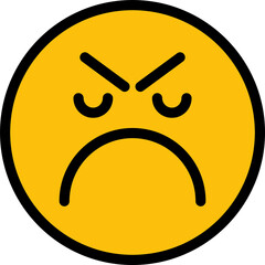Obraz premium Moody Face Emoji
