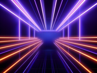 Ultraviolet spectrum blue violet neon lights laser show night club equalizer abstract
